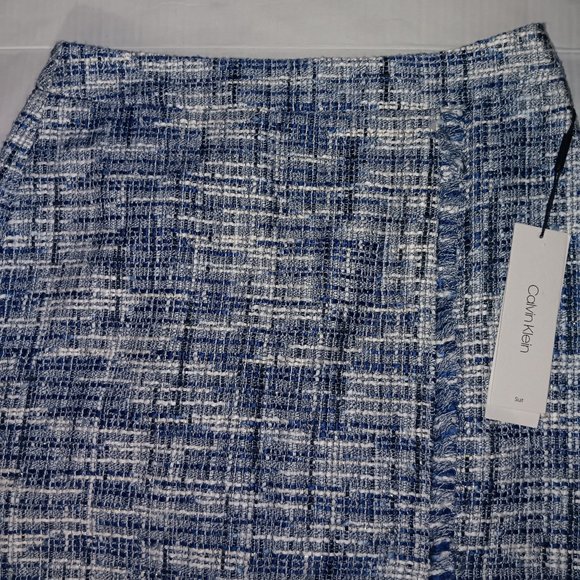 CALVIN KLEIN WOMEN'S TWEED SUIT SKIRT - Picture 7 of 10